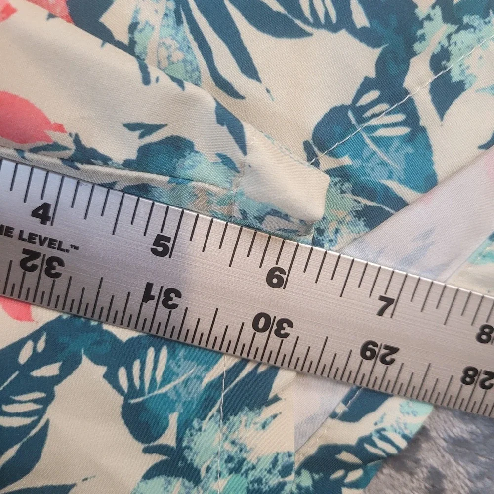 Ocean Coast Floral Hawaiian Print Womens Lined Swim Trunks‎ Shorts Size 2X